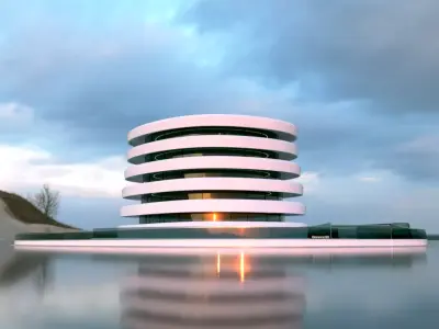 Futuristic Building Concept V2-01 3D model