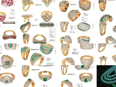 Diamond pendant for Women 3D Model Pack