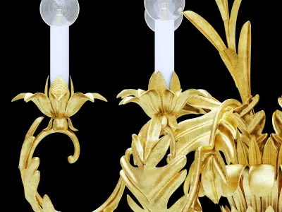 Vaughan Designs Basket Chandelier 3D model