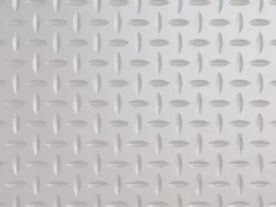 Polished Chrome Diamond Plate Metal PBR Seamless Texture