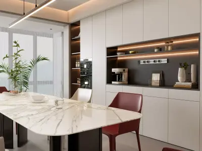 Dining room Dining interior Dining table 39 3D model