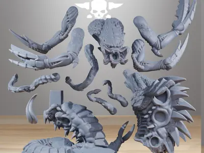 Xenarid Brainiac 3D print model