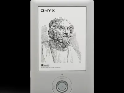 Onyx Boox A60 e-reader Low-poly 3D model