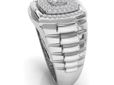 Small fancy mans ring 3D print model buy