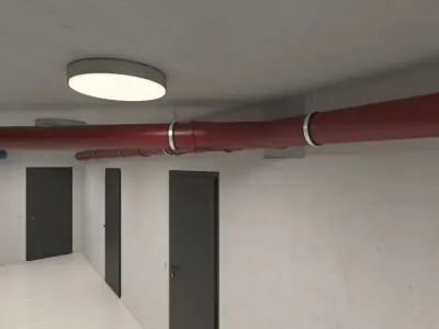 Basement Hallway Corridor 02 3D model