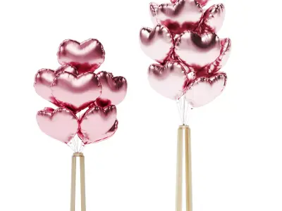 Weddings Valentines Day Romantic photo zone with arch 3D model