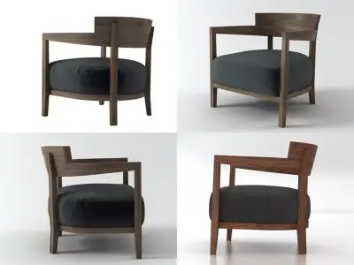 Jenny set of four different chairs 3D model