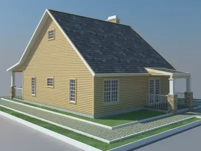 Bungalow House 3D model