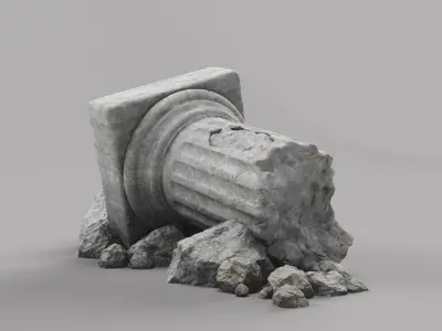 Damaged Pillar 3D model