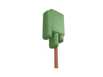 Cartoon Tree v5 002 Low-poly 3D model