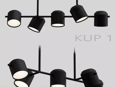 Untitled lamp with three lights 3D model