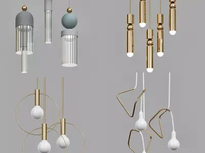 Floor lamp collections 3D model