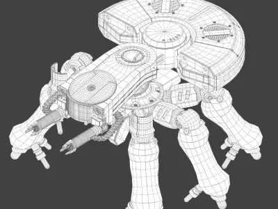 Ghost in the Shell T08A2  Tank Hard surface High-poly 3D model 3D print model