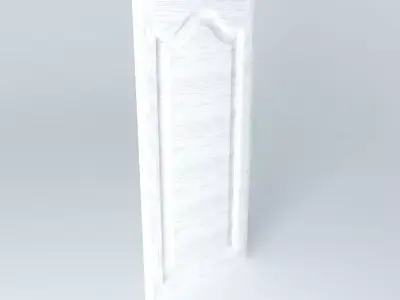 White painted oak cabinet Free 3D model