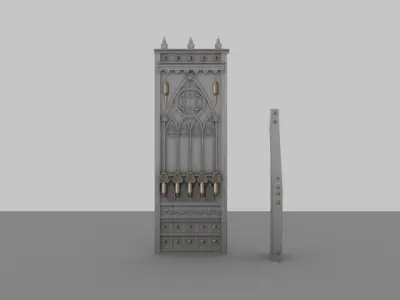 Gothic wall piece for resin printing Free 3D print model
