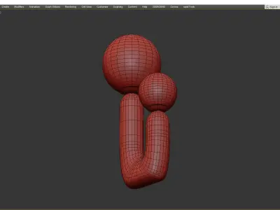 Oo TABLE LAMP Low-poly 3D model