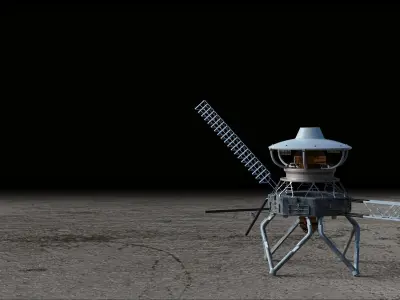 Planetary Exploration Dron lander scifi spacecraft vintage mars 3D model