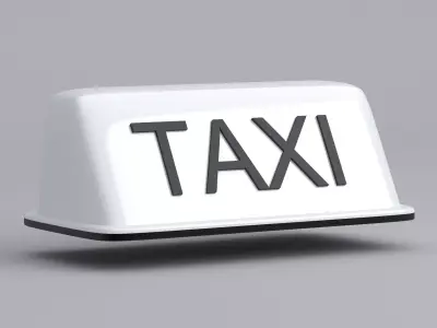 Taxi Rooftop Lamp White 3D model