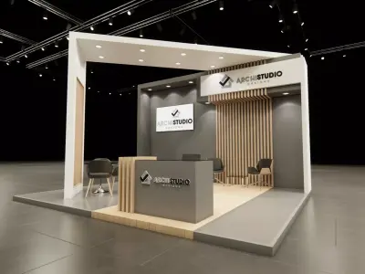 Exhibition booth design 3D model 6m x 5m 3D model
