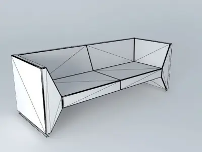 Modern green light sofa Free 3D model