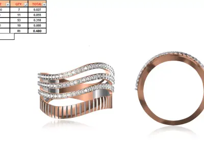 Ladies-Elegant Stone Rings For Womens 67 3D print model