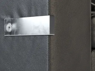 SOFA Black Leather Model 3D model