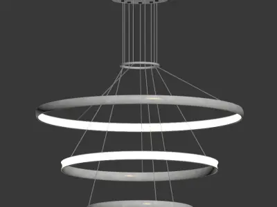 Lamlux nordic uniqe droplight pendant ring chandeliers 3D model