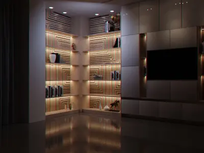 TV display cabinet 3D model