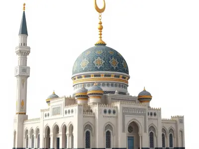 Ornate Mosque Architectural Model Pack Low-poly 3D model