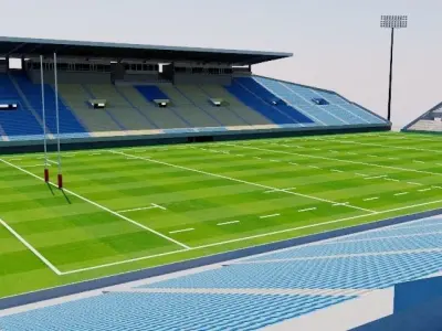 Chichibunomiya Rugby Stadium - Tokyo Low-poly 3D model