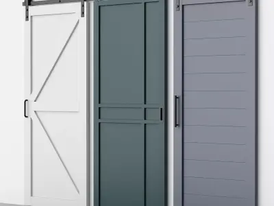Sliding barn doors 2 3D model