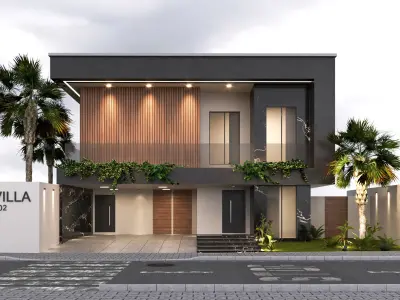 Villa house design  duplex - 102 3D model