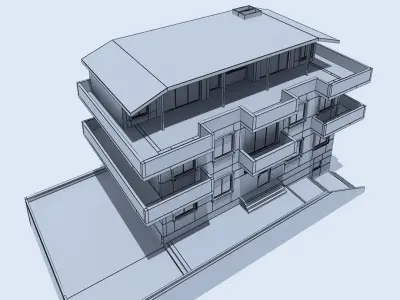 house 2 modern Low-poly 3D model