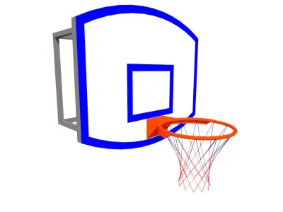 Outdoor Basketball backboard sports 2 3D model