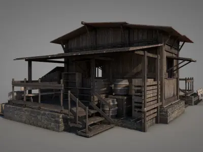 Arizona Desert Shack v1 3D model
