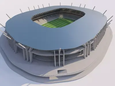 Football Stadium-American football 3D model
