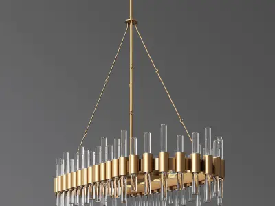 Haskell Oval Chandelier Arteriors 3D model