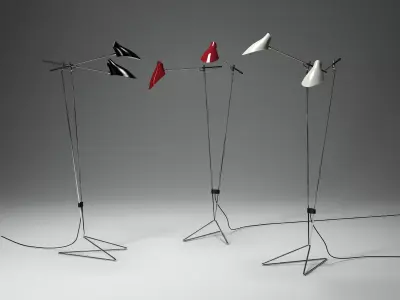 Doublepod wall lamp with balls 3D model