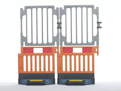 Plastic Construction Barrier 3D model