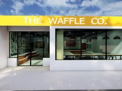 coffee area interior design  3D model