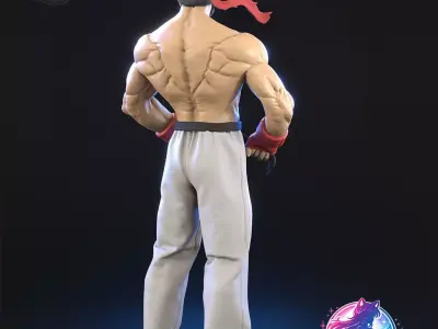 Ryu Street Fighter Statue Figurine stl printable 3D print model