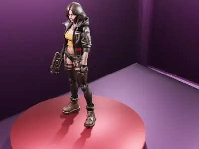 Cyberpunk Street Rebel 3D model