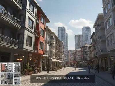 ISTANBUL HOUSES- 149 HOUSES 3D Model Pack