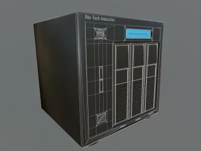 Server Rack Low-poly 3D model