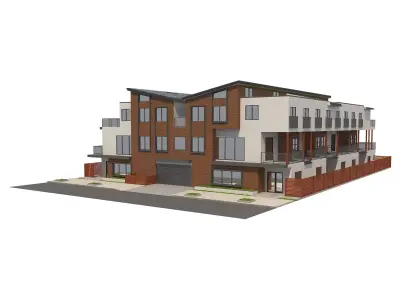 Apartment Building 11 3D model purchase