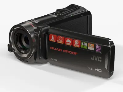 JVC Everio GZ-R30B camcorder Low-poly 3D model
