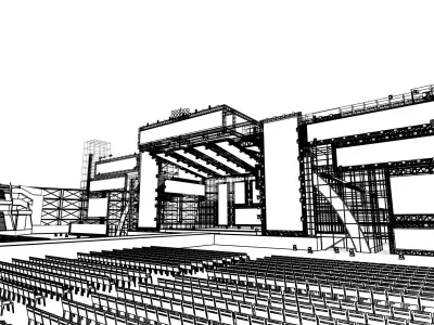 Concert stage design 3D model