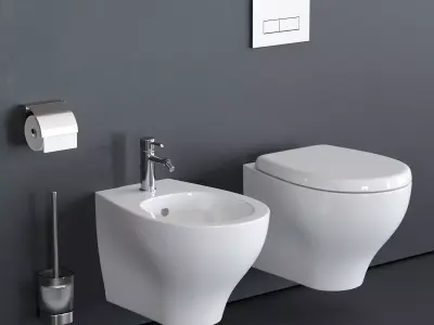 GALASSIA Eden Wall-Hung WC art 7215 art 7216 Low-poly 3D model