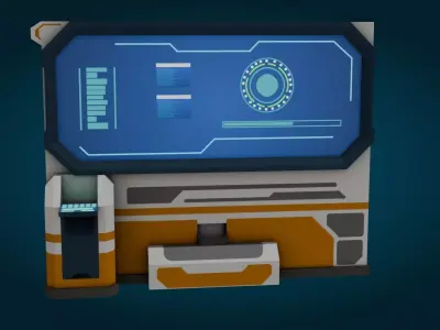 Sci-fi Monitor - Low Poly - Game Ready - PBR Low-poly 3D model