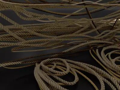 Rope Set Low-poly 3D model
